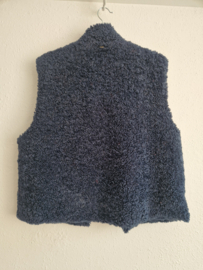 POM Amsterdam Teddy Love gilet | Maat 40/42 | Navy |