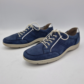 Waldlaufer sneakers. Maat 7.5.  Blauw/leer.