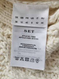 SET kabeltrui. Maat 38, Crème.