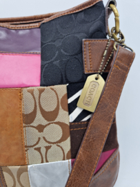 Coach cross body tasje. Patchwork/ diverse materialen.