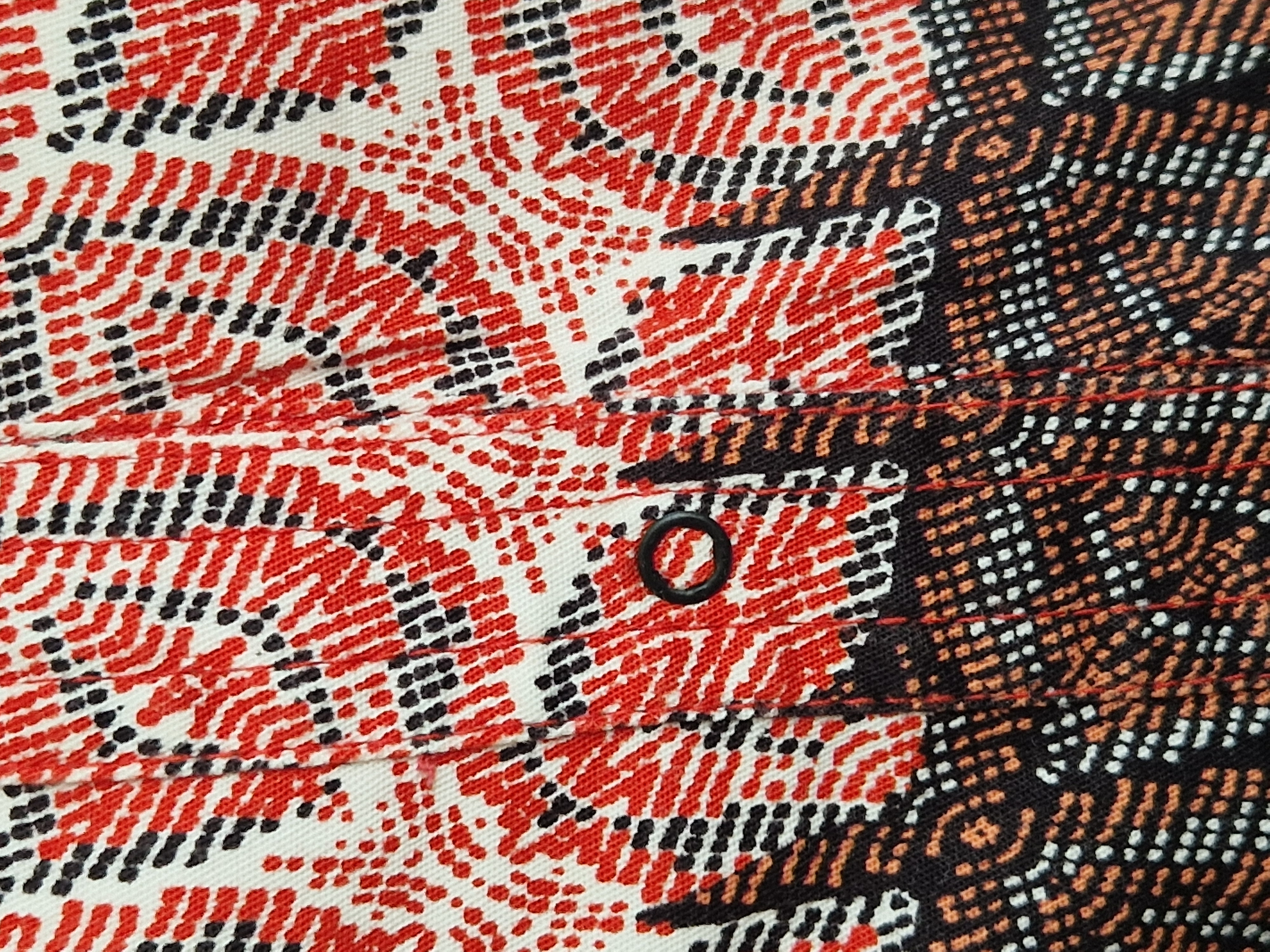 Trucco zomerjurk. Maat 38, Bruin/rood/print.