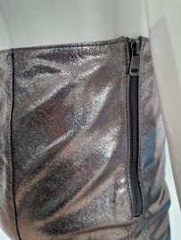 Marc Cain rok. Maat 4, Zilver/lamsleer.