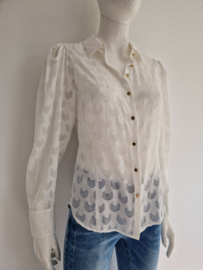 Damsel in a dress blouse. Maat 38, Crème.