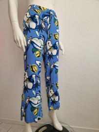 Pom Amsterdam Lily pantalon. Maat 40, Blauw/print.