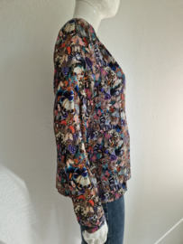 Dea Kudibal blouse. Maat L. Vlinderprint/zijde.