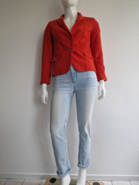 Purdey blazer. Maat 42. Rood/linnen.