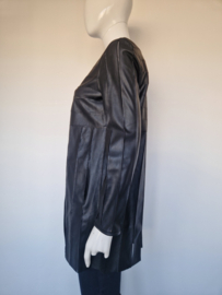 Marella vest/jasje. Maat 38, Zwart/vegan leer.