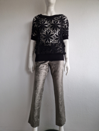 Twinset gehaakte top. Maat S/M. Zwart