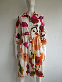 FFC zomerjurk. Maat 40, Crème/bloemenprint.