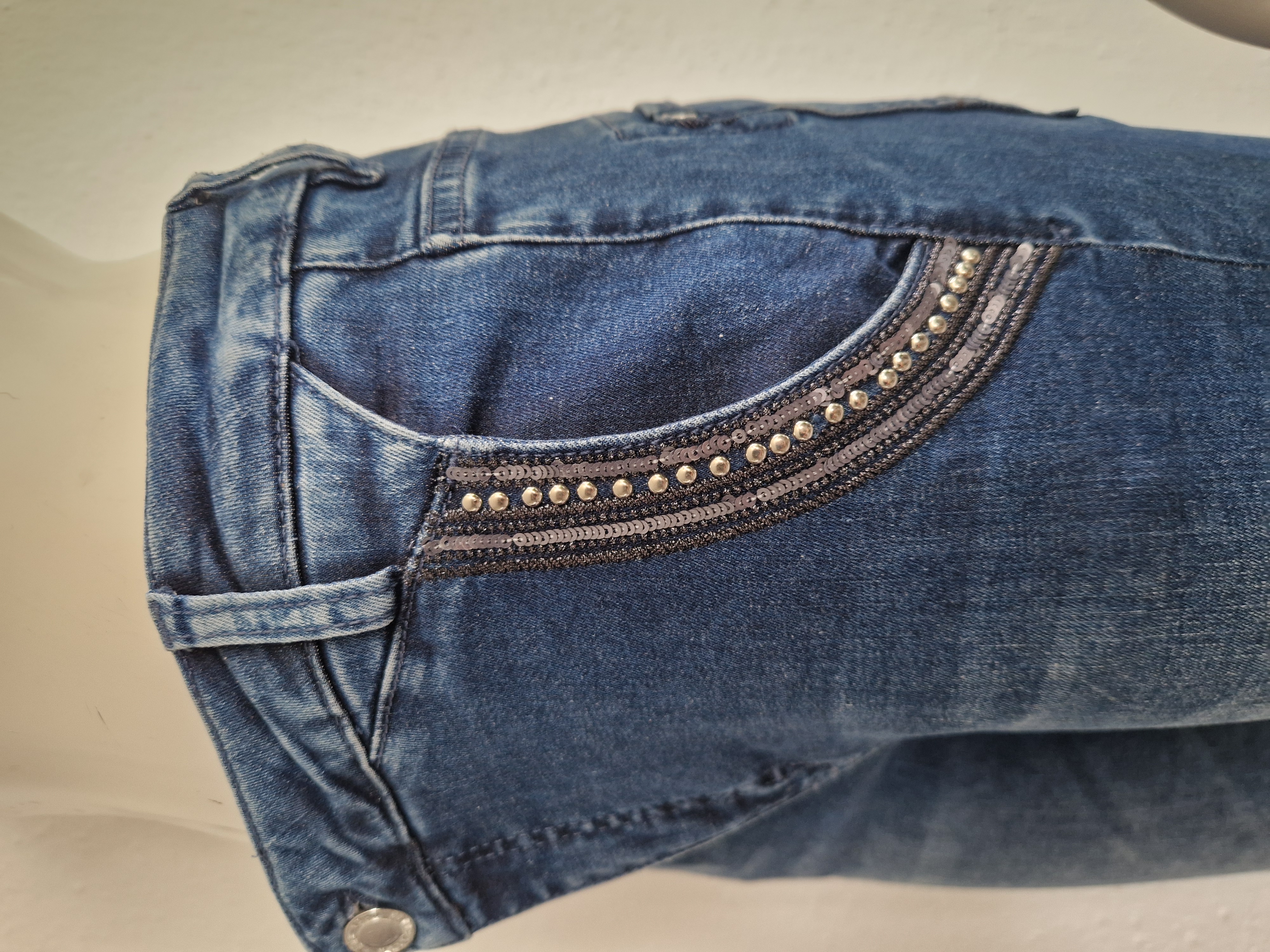 Mos Mosh cropped jeans. Maat 28, Blauw.