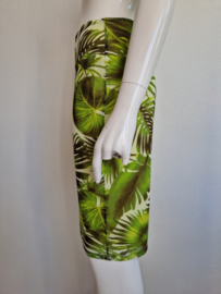 Wax Collection rok. Maat 38, Groen/ palmbladerenprint.