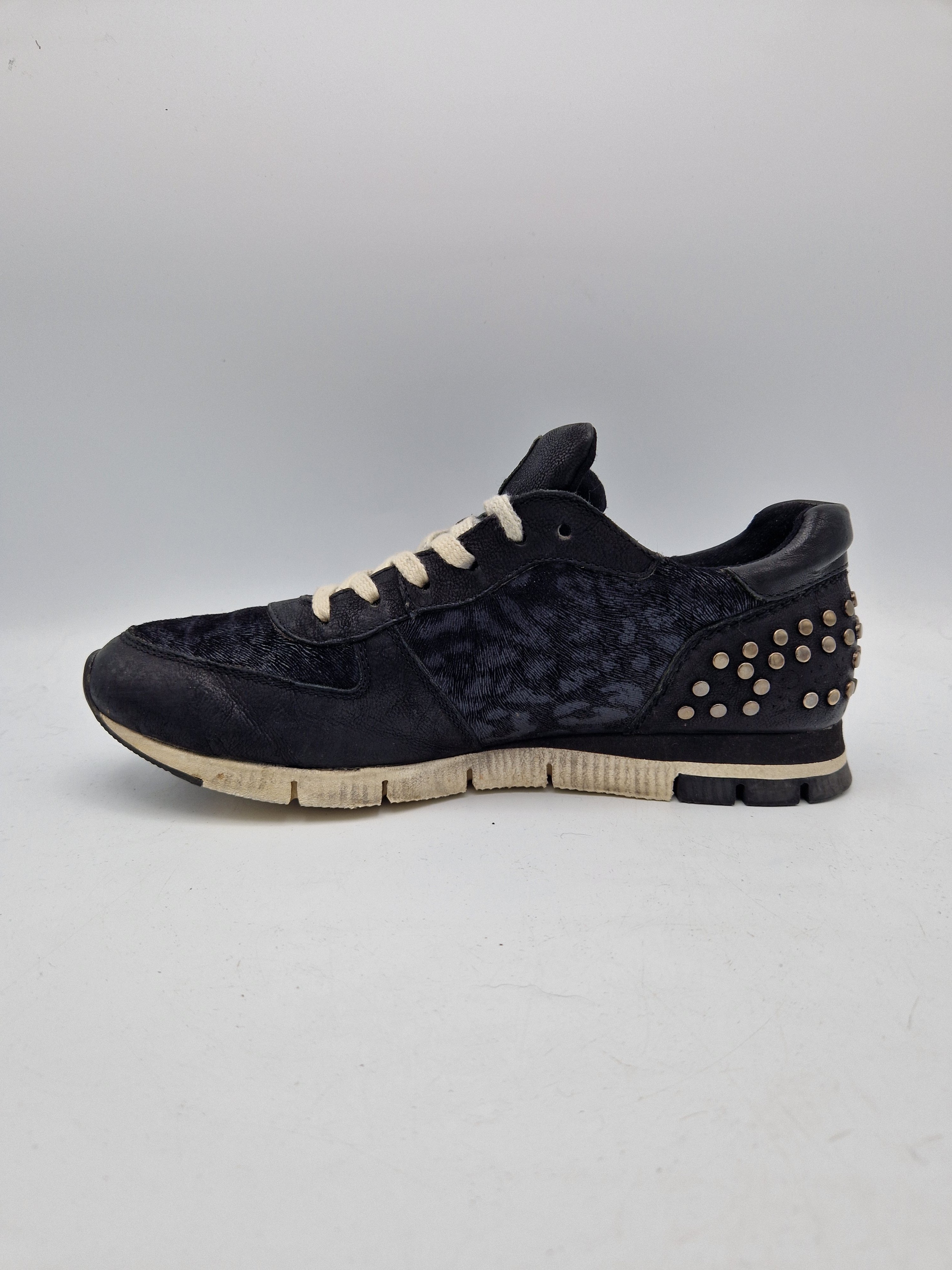 Paul Green sneakers. Maat 4,5, Zwart/leer.