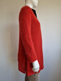 Luisa Cerano vest. Maat 40,Rood/mohair