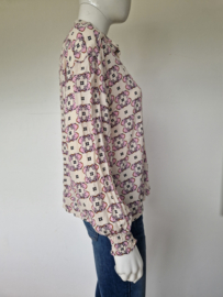 ALIX blouse. Mt. M. Crème/print.