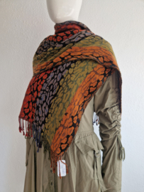 Multicolor shawl dierenprint.