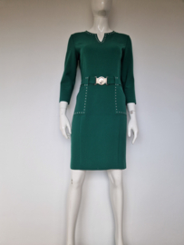 Caroline Biss jurk. Maat 38. Groen/studs.