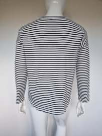 Zenggi longsleeve | Maal L | Zwart/wit gestreept |