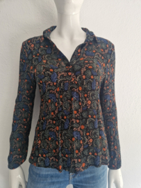 Zusss blouse top. Maat M. Zwart/print.