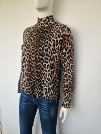 Ganni leopard trui. Maat S/M. Merinowol & yak