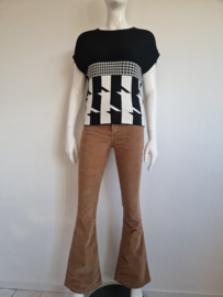 Madeleine trui. Maat 36/38,Zwart/wit.