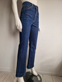 Levi's Ribcage boot Highwaist flared jeans. Maat 26, Donkerblauw.