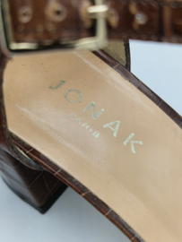 Jonak Paris pumps. Maat 40, Crocoprint/bruin.