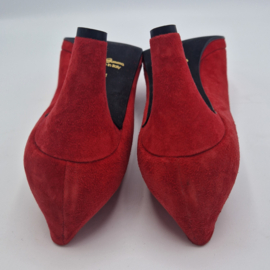 Toscanini pumps. Mt. 41, Rood/suede.