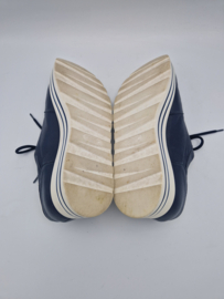 Waldläufer schoenen. Maat 7,5, Blauw/leer.