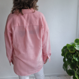 A-View rood/wit gestreepte blouse. Maat 40/42,
