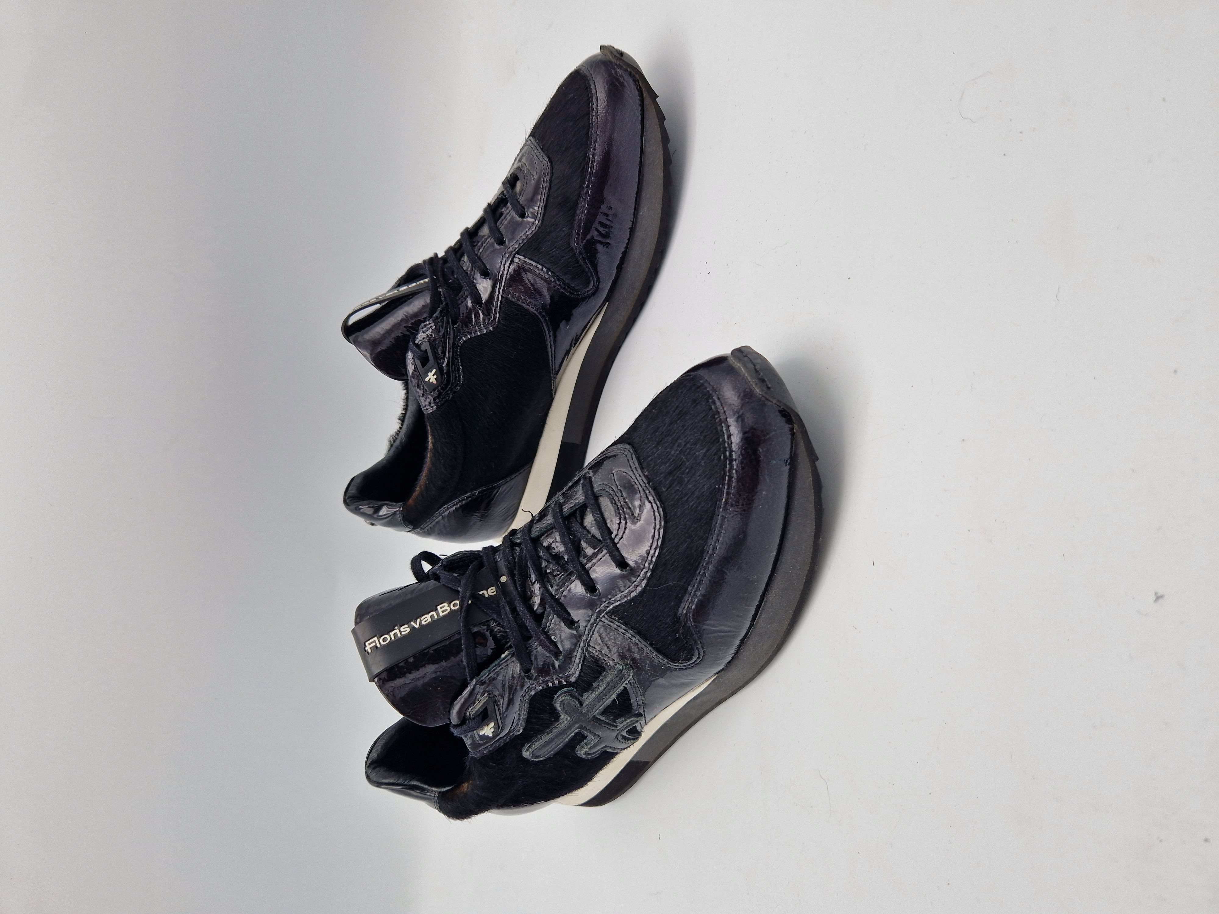 Floris van Bommel sneakers. Maat 37.5. Zwart/leer.