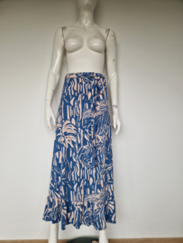 Juffrouw Jansen overslag rok Orianna. Maat S, Blauw