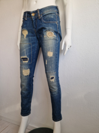 Fornarina cropped jeans. Maat 38, Blauw/ripped