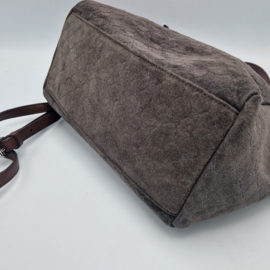 Joop! Handtas. Maat M. Dark grey/leer.