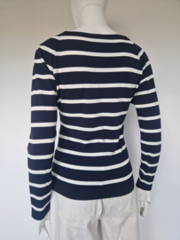 Marc Cain top in zwart met witte strepen| N3 |