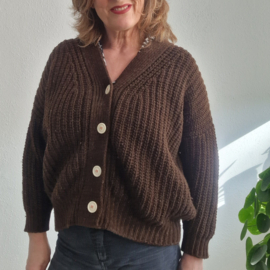 Babaa vest. Maat M. Bruin/wol.