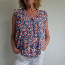 Garcia top. Maat L. Bloemenprint.