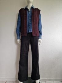 By-Bar gilet SEM. Maat M. Aubergine/wol.