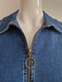 Studio Anneloes jasje met ritssluiting. Maat 40. Blauw/denim.