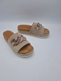 Unisa slippers Cafu. Maat 40, Ecru/suède.