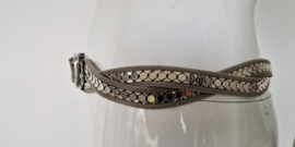 Nanni Milano statement riem – leer & metalen schakels