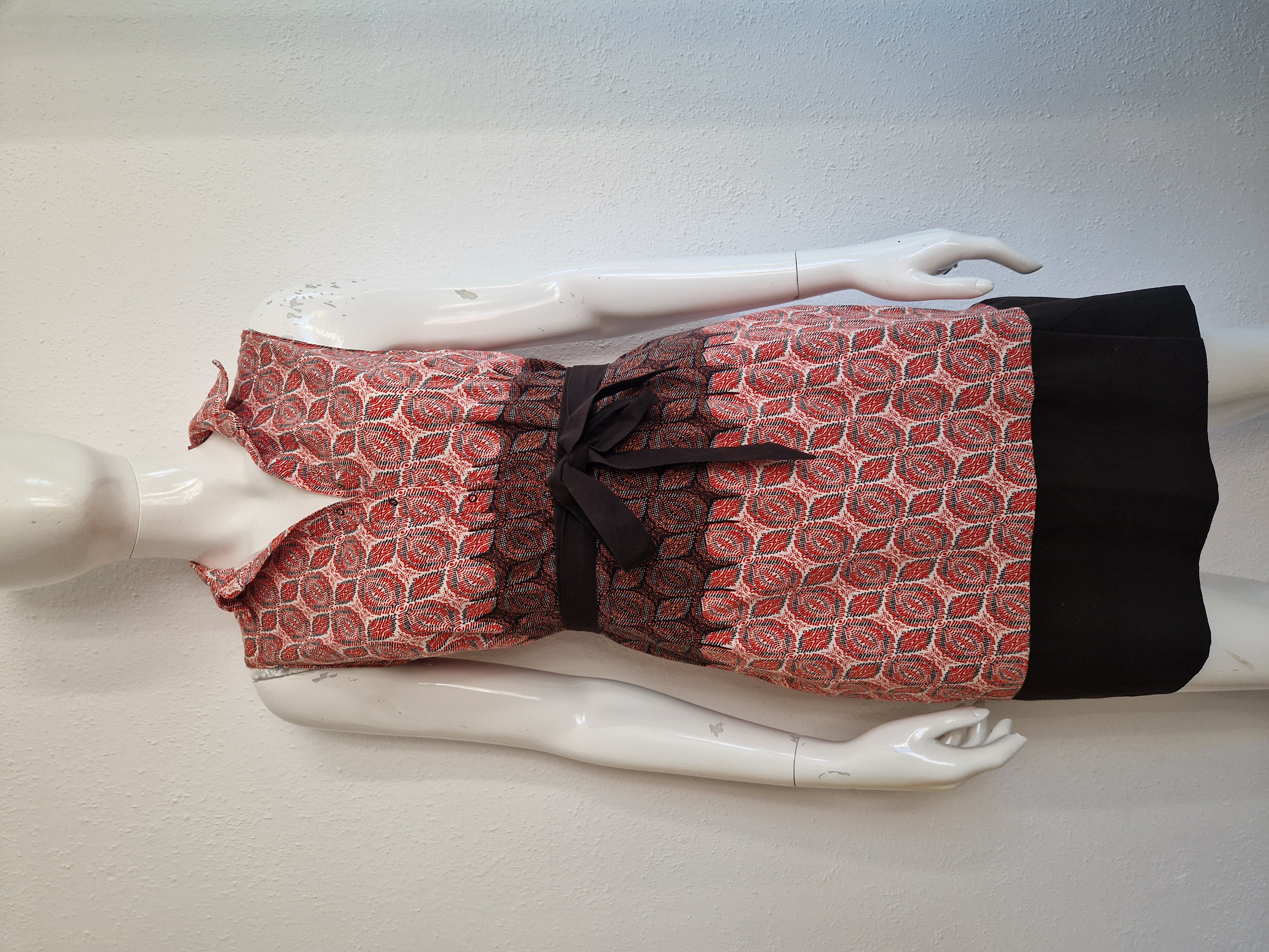 Trucco zomerjurk. Maat 38, Bruin/rood/print.