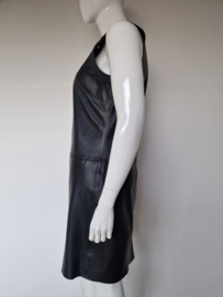 Marc O'Polo jurk. Maat 40, Zwart/lamsleer.