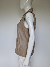 Goosecraft bodywarmer Athena. Mt. M. Beige/leer.