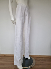 MAC linnen pantalon Chiara. Maat 38, Wit.