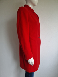 Marc Aurel mantel. Maat 40. Rood/zuiver scheerwol.