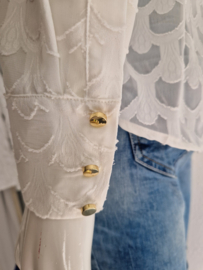 Damsel in a dress blouse. Maat 38, Crème.