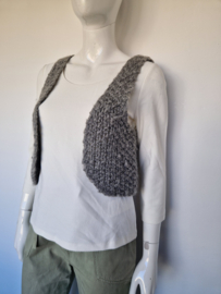 American Vintage Hand-Made gilet. Maat M. Grijs/wol.