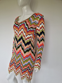 Marc Cain kleurrijke zigzag tuniek/jurk. Maat N3