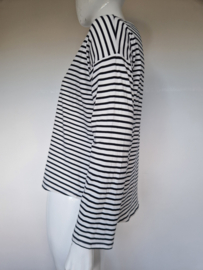 Zenggi longsleeve | Maal L | Zwart/wit gestreept |