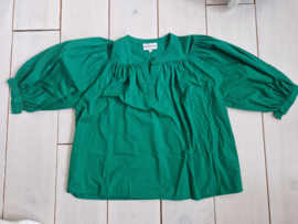 Antik Batik Karo blouse. Maat XS/36, Groen.
